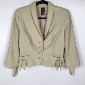 Cool & Chic Career Short Blazer Polka Dots Sz 6